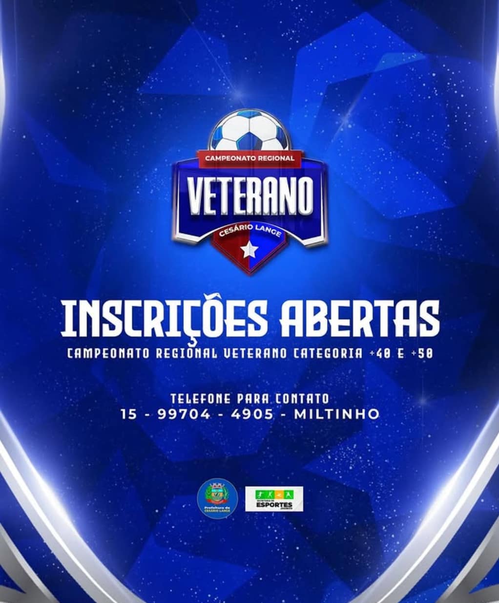Campeonato Regional de Veteranos 2026 - Esportes em Cesário Lange