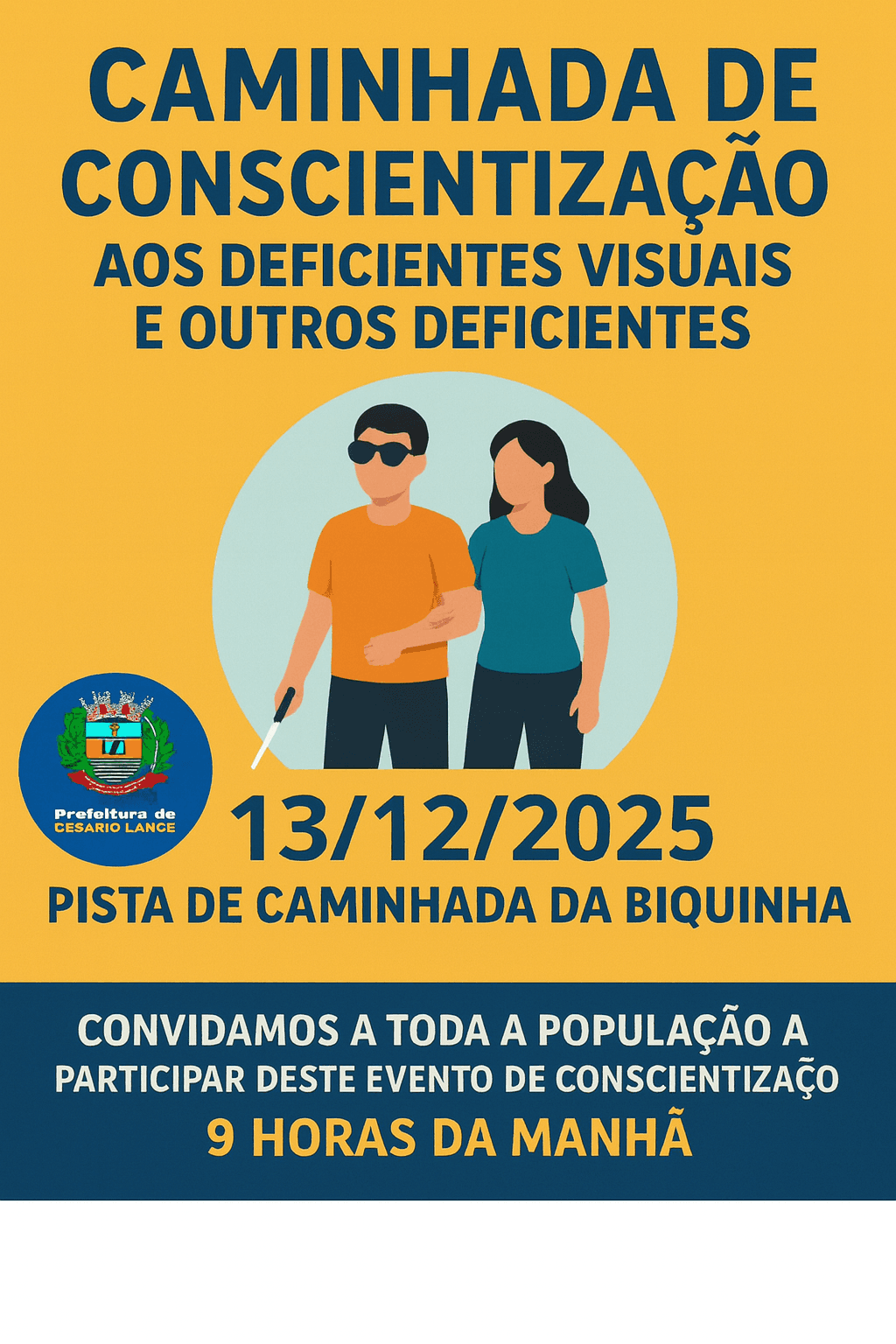 Cesário Lange promoverá caminhada pela inclusão no dia 13 de dezembro - Saúde em Cesário Lange