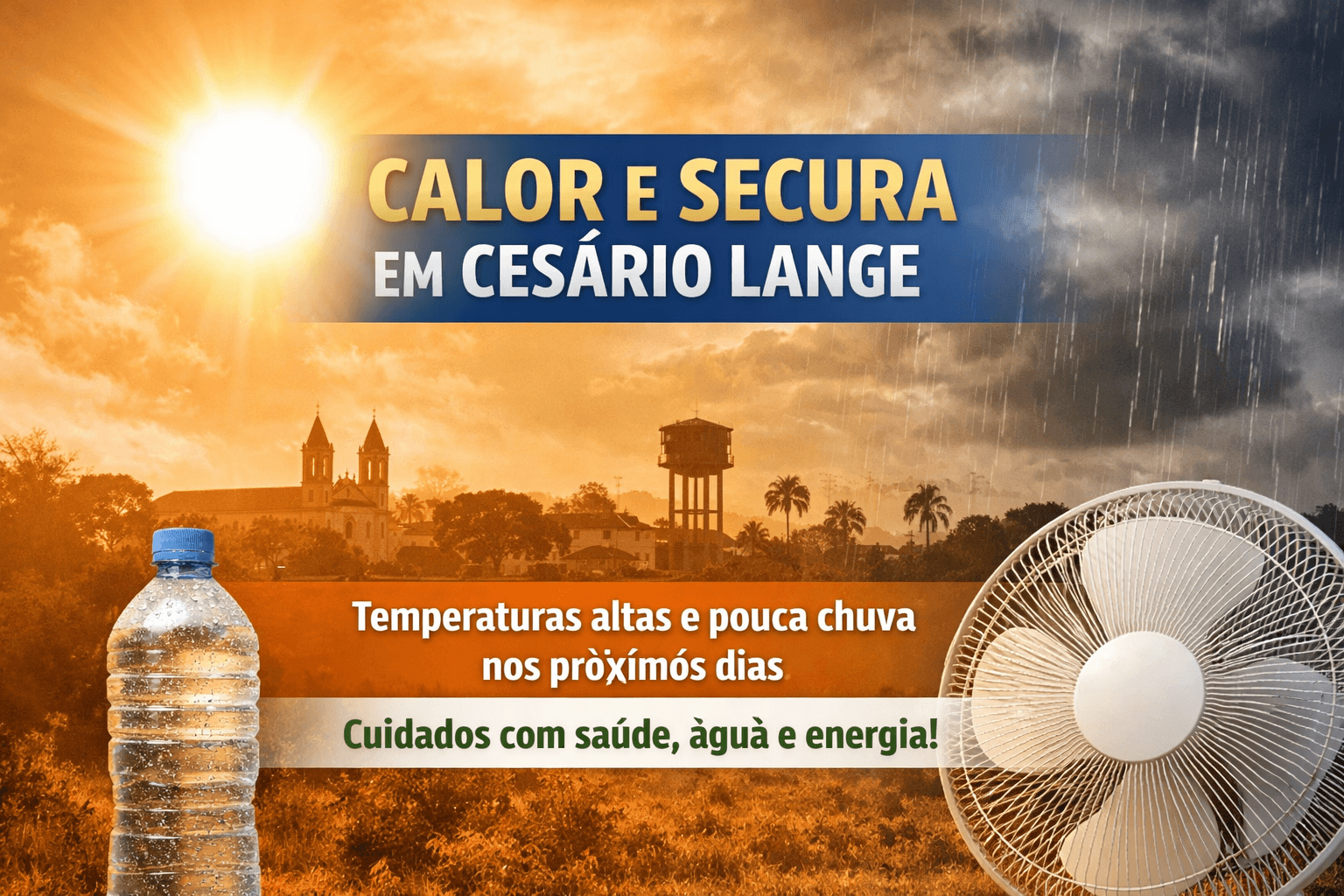 Calor intenso e falta de chuvas em Cesário Lange: o que os moradores podem esper - Cidade em Cesário Lange