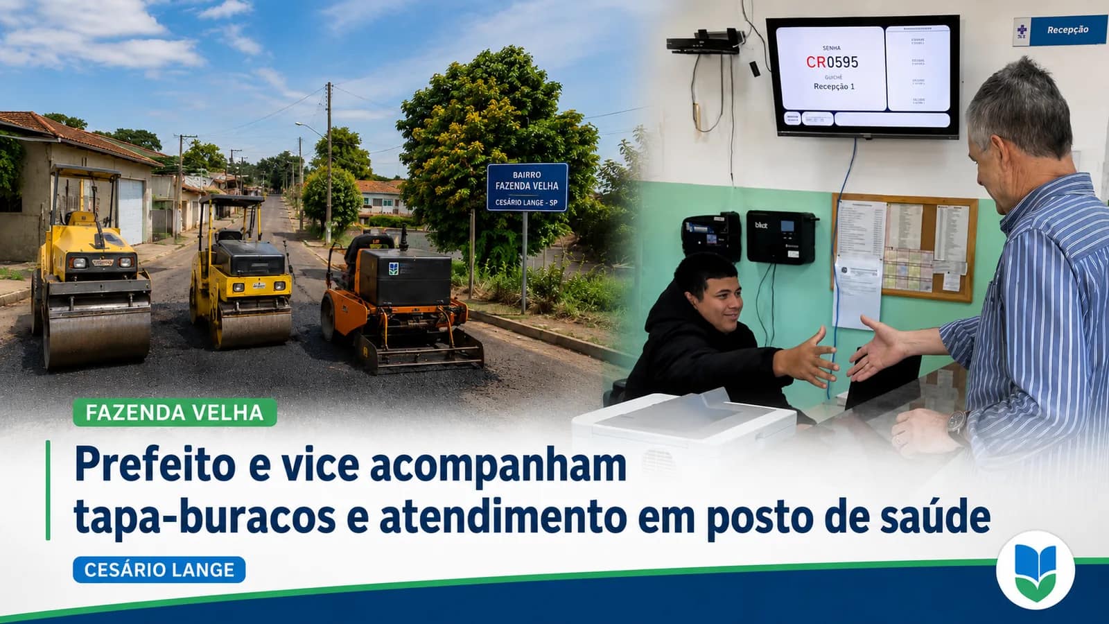 Prefeitura realiza operação tapa-buracos na Fazenda Velha e acompanha atendiment - Cidade em Cesário Lange