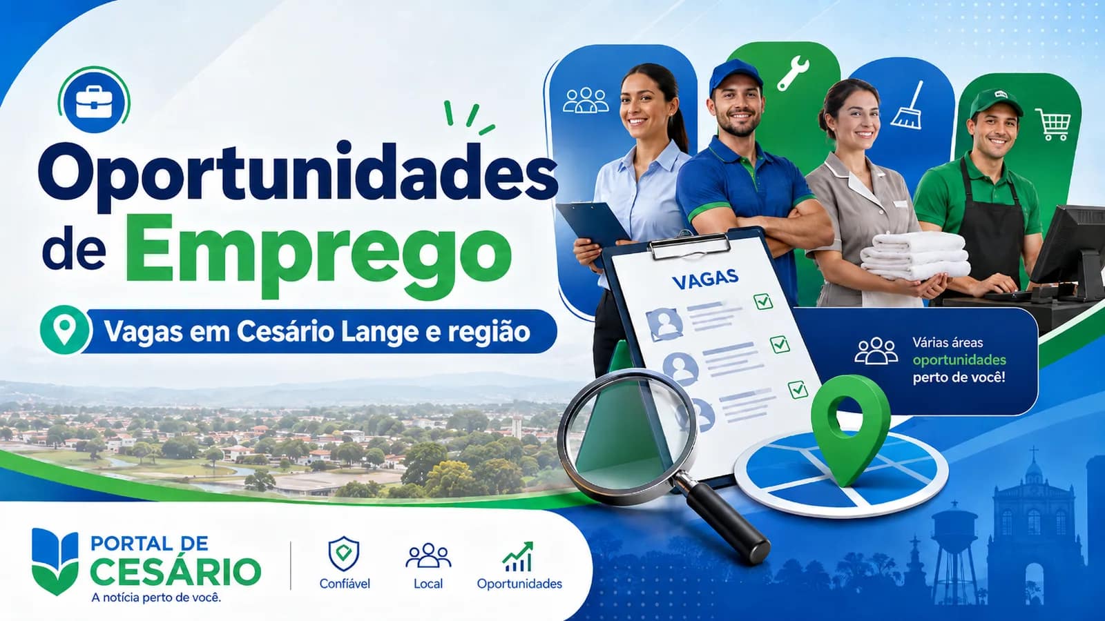 Oportunidades de emprego movimentam Cesário Lange e região nesta semana - Empregos em Cesário Lange