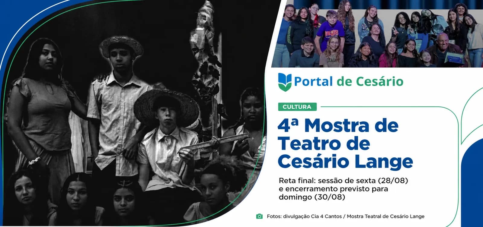 4ª Mostra de Teatro de Cesário Lange entra na última semana e encerra no dia 30 - Cultura em Cesário Lange