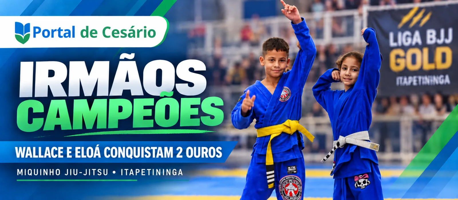 Irmãos da Miquinho Jiu-Jitsu, de Cesário Lange, são campeões na Liga BJJ Gold em - Esportes em Cesário Lange