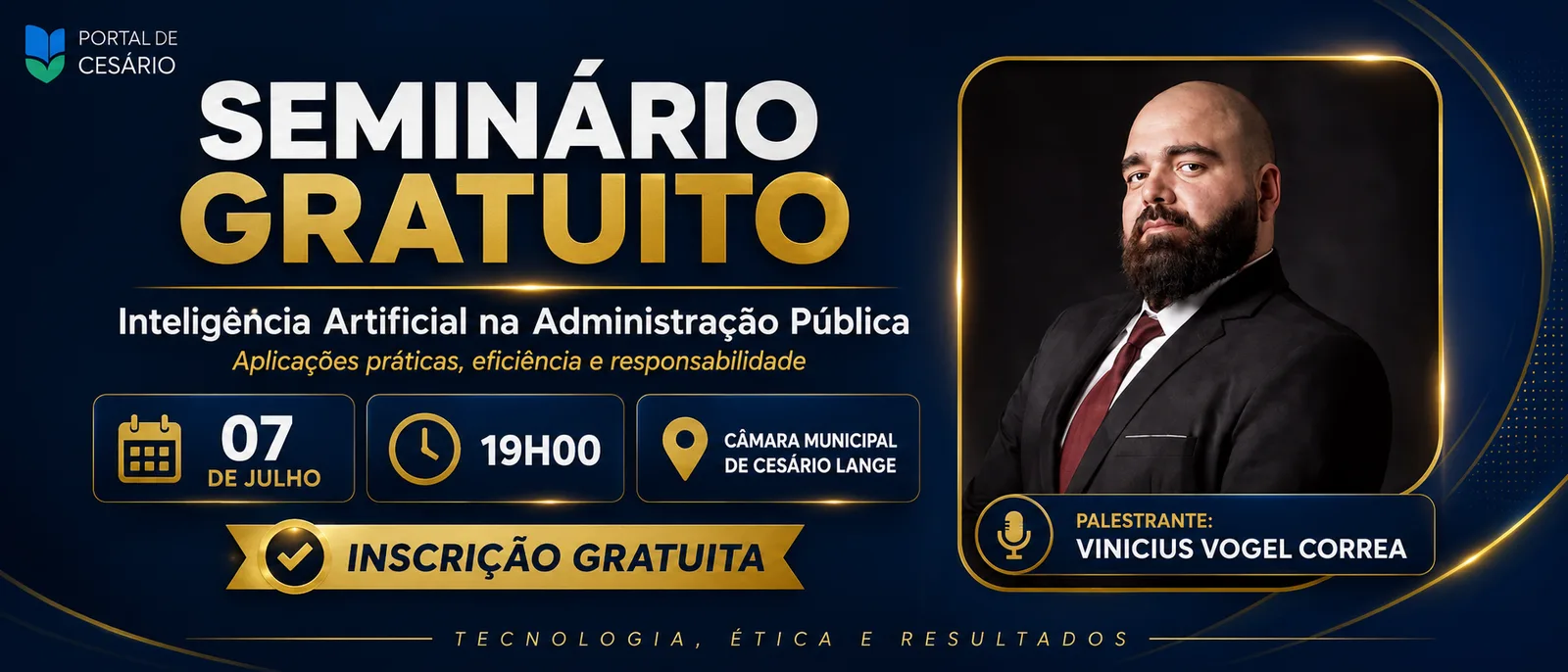 Seminário sobre o uso da Inteligência Artificial na Administração Pública