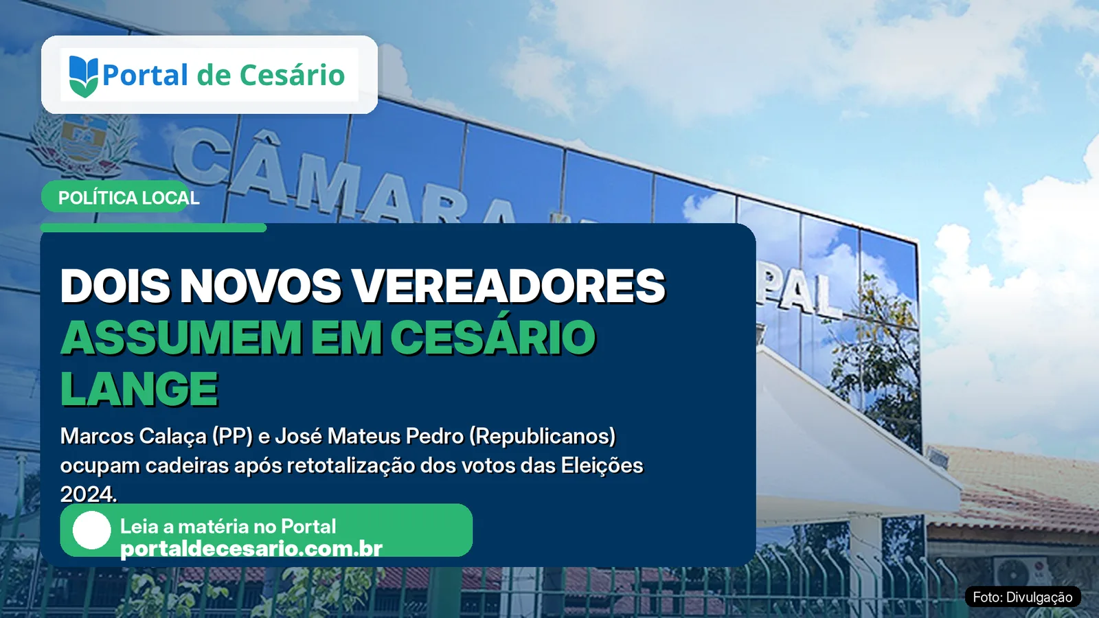 Dois novos vereadores assumem na Câmara de Cesário Lange após retotalização de votos
