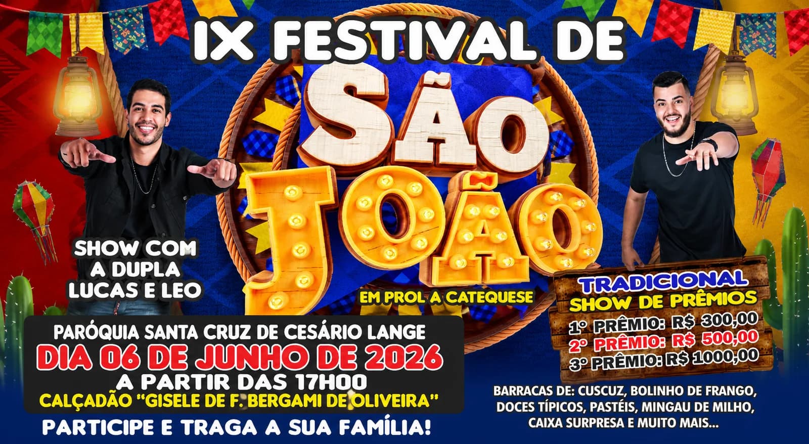 IX Festival de São João movimenta Cesário Lange com tradição, música e celebração comunitária