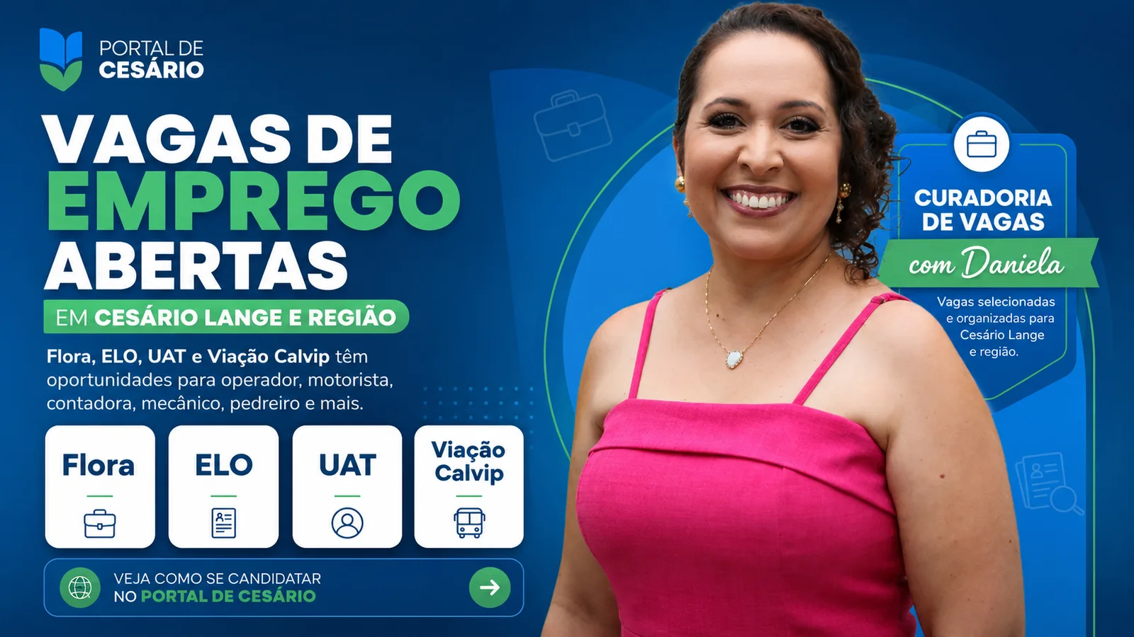 Empresas anunciam vagas de emprego em Cesário Lange e região; veja como se candidatar