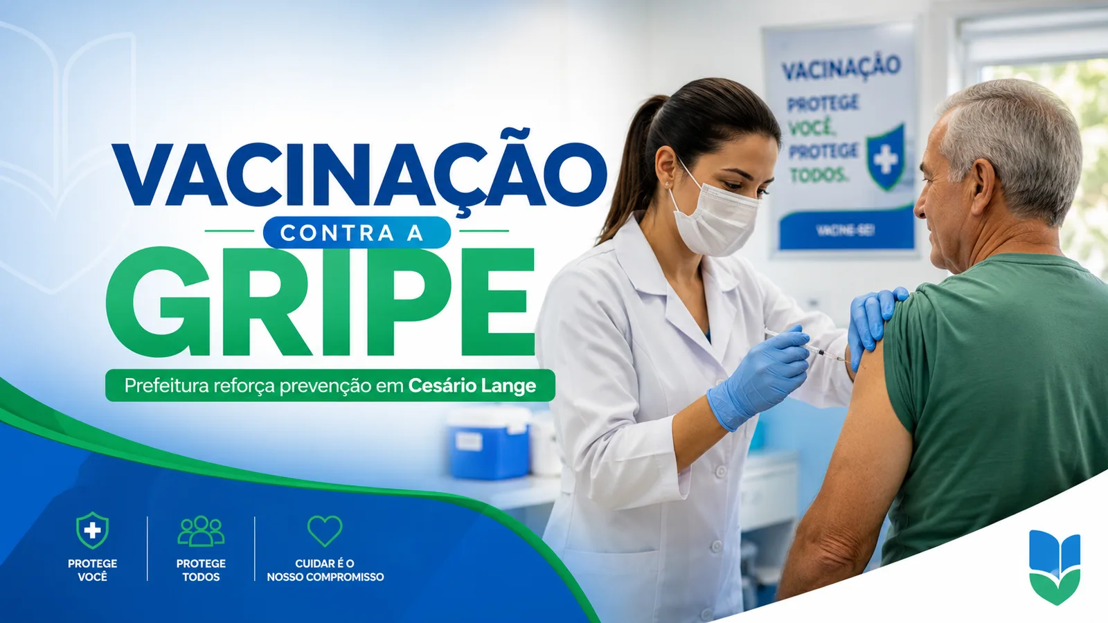 Prefeitura de Cesário Lange reforça importância da vacinação contra a gripe