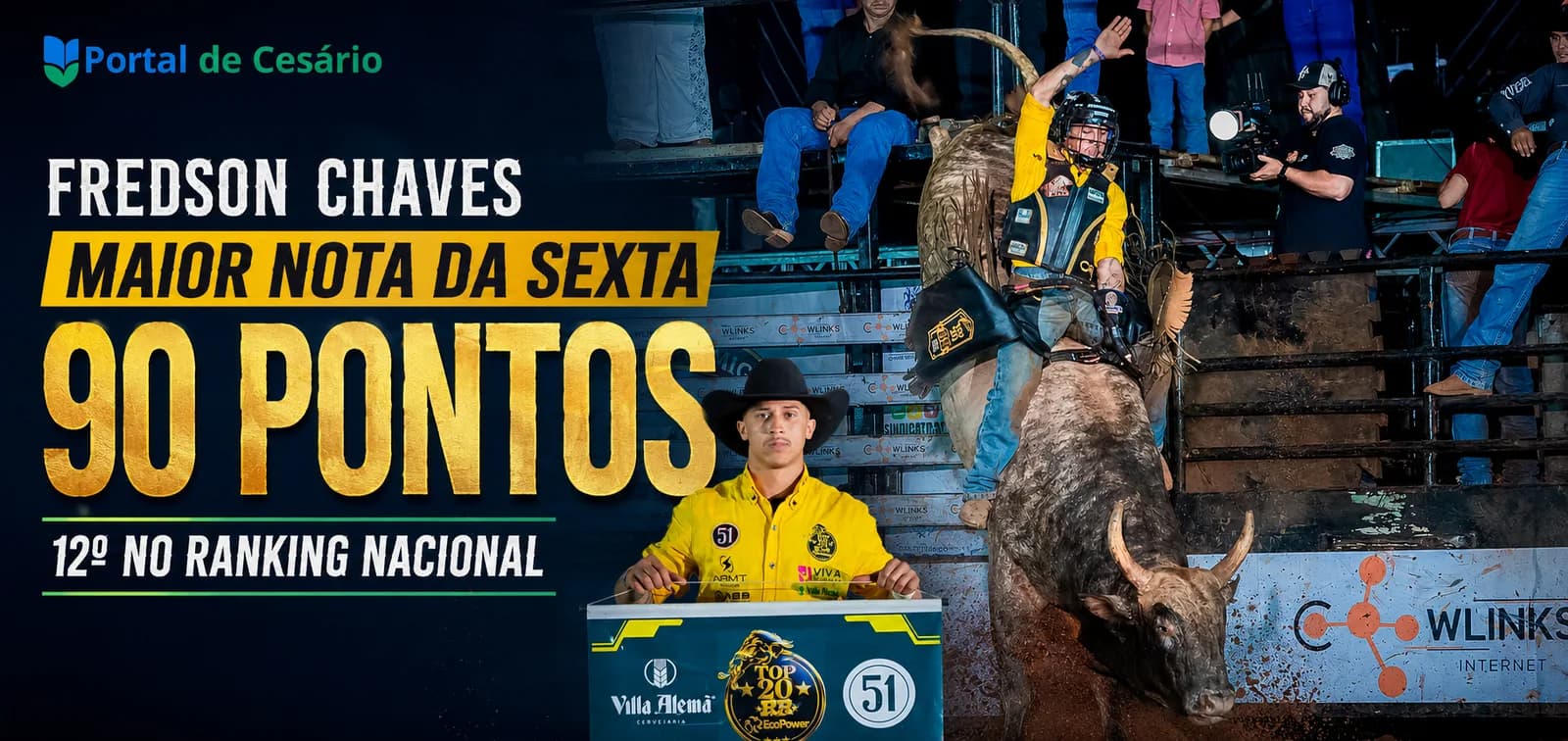 Peão de Cesário Lange, Fredson Chaves fatura a maior nota da sexta-feira na Festa do Peão de Prata (MG)