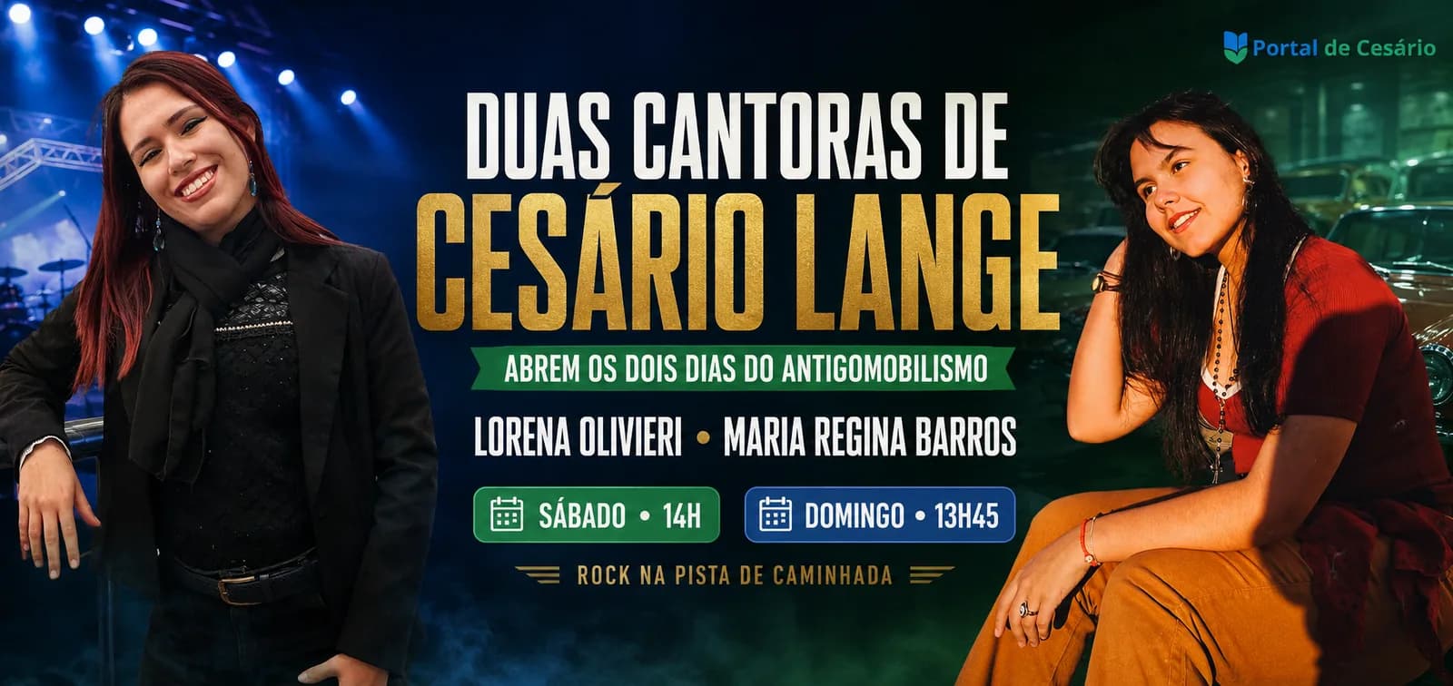 Duas cantoras de Cesário Lange abrem os dois dias do Antigomobilismo