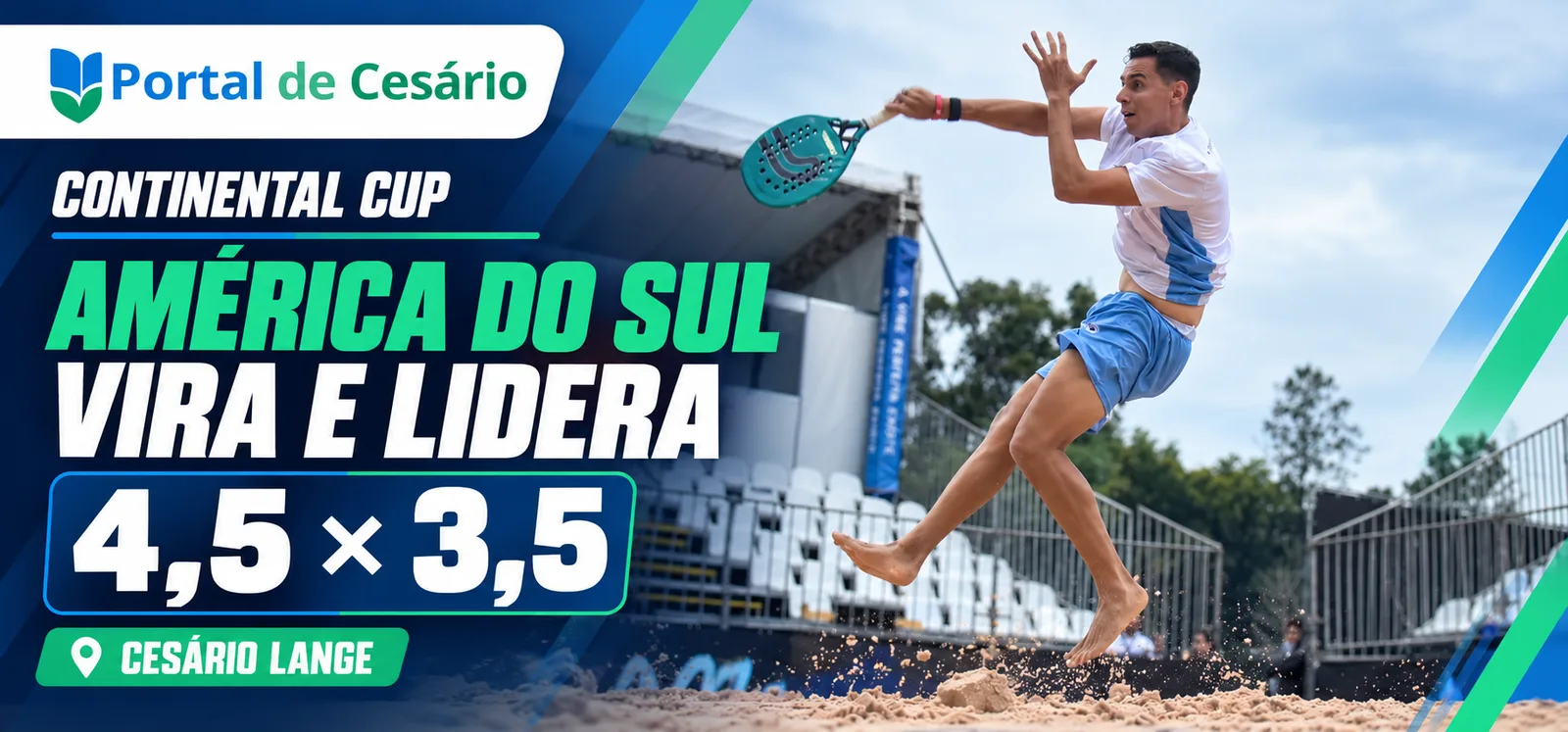 Continental Cup: América do Sul vence 8 dos 12 jogos e lidera por 4,5 a 3,5 em Cesário Lange