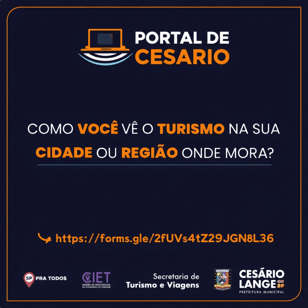 Pesquisa avalia como moradores veem o turismo em Cesário Lange e região - Economia em Cesário Lange