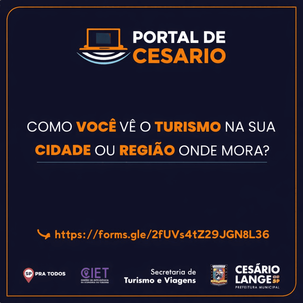 Pesquisa avalia como moradores veem o turismo em Cesário Lange e região - Economia em Cesário Lange