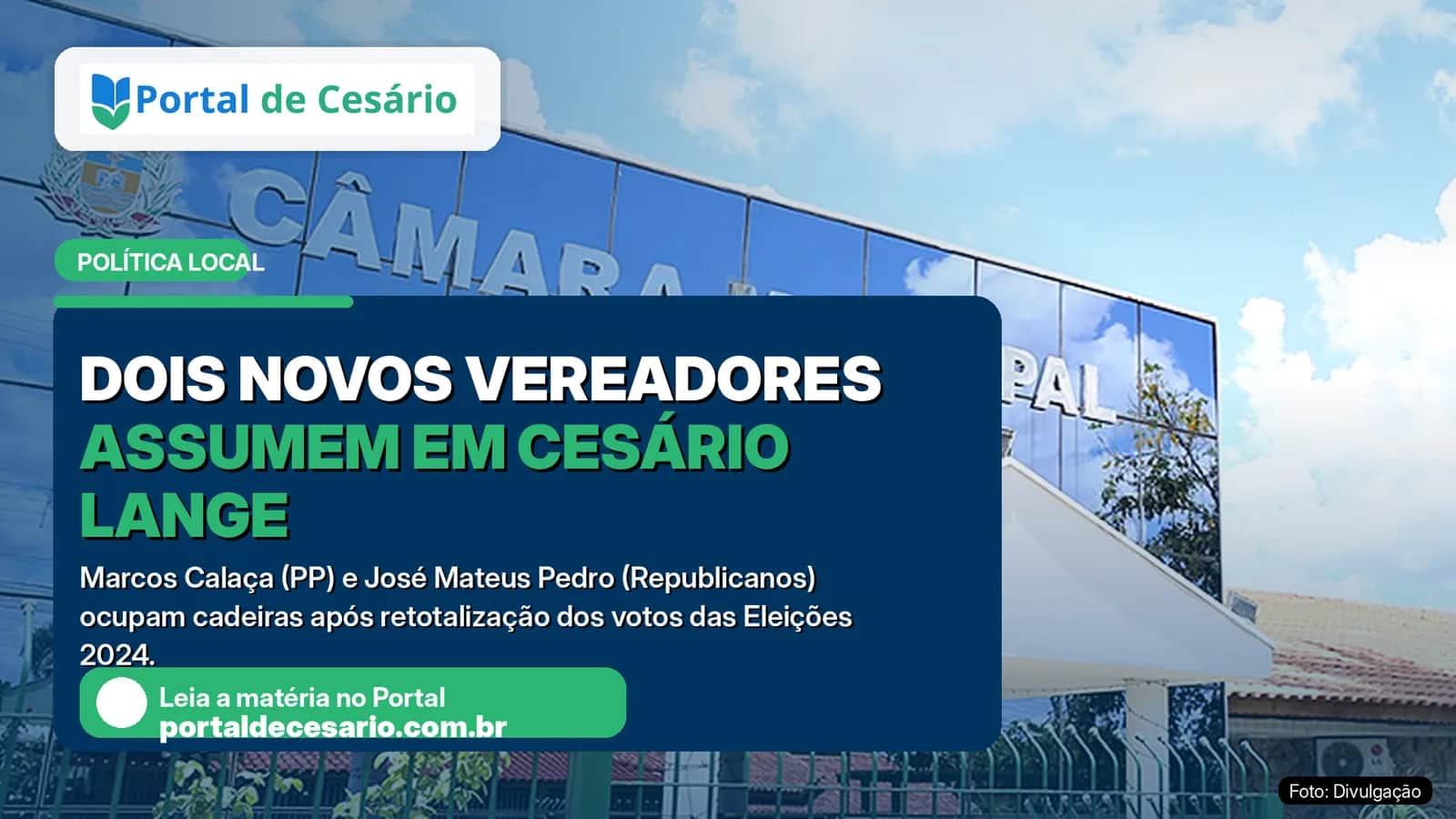 Dois novos vereadores assumem na Câmara de Cesário Lange após retotalização de v - Cidade em Cesário Lange