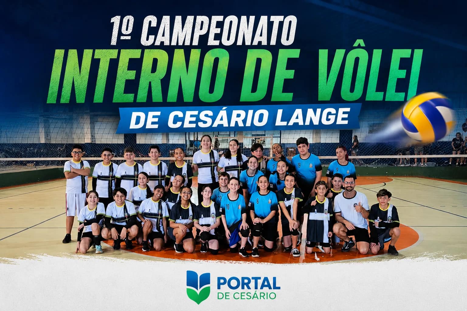 Primeiro campeonato interno de vôlei reúne jovens atletas e grande público em Ce - Esportes em Cesário Lange