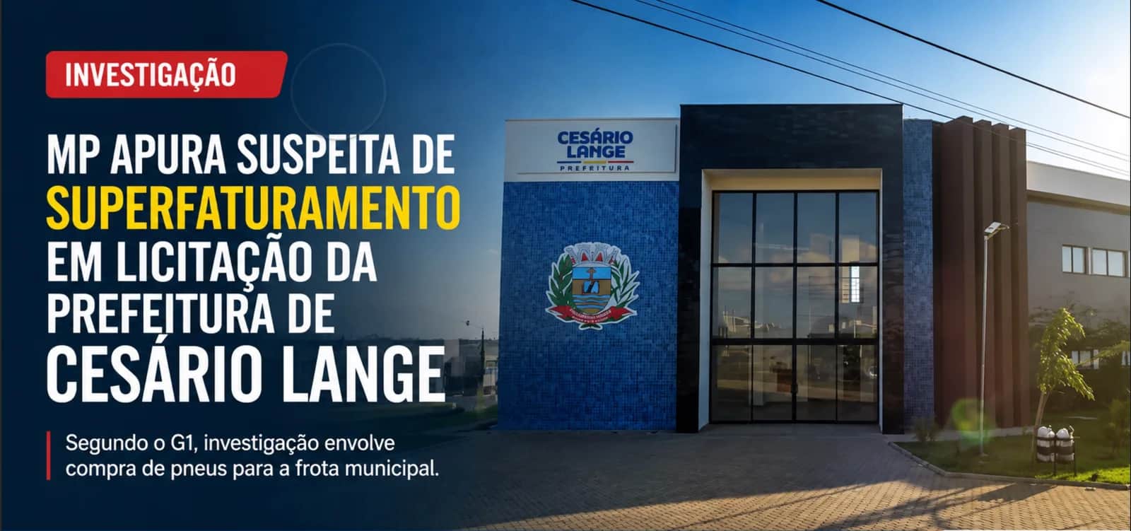 MP apura suspeita de superfaturamento em licitação da Prefeitura de Cesário Lang - Cidade em Cesário Lange