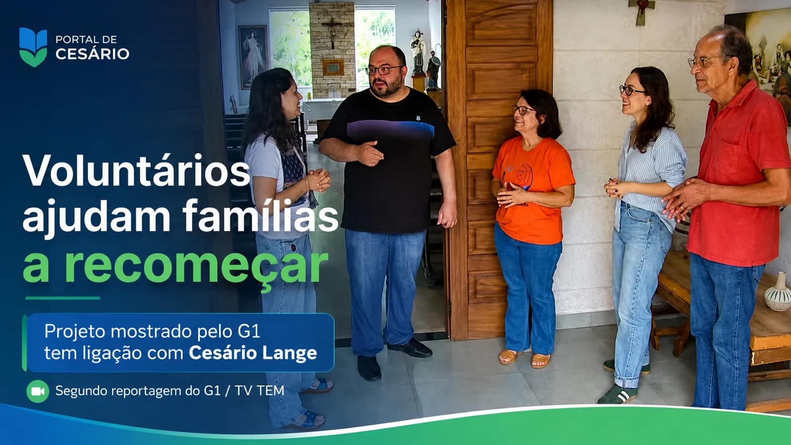 Padre de Cesário Lange é destaque em reportagem do G1 sobre projeto que reforma - Cidade em Cesário Lange
