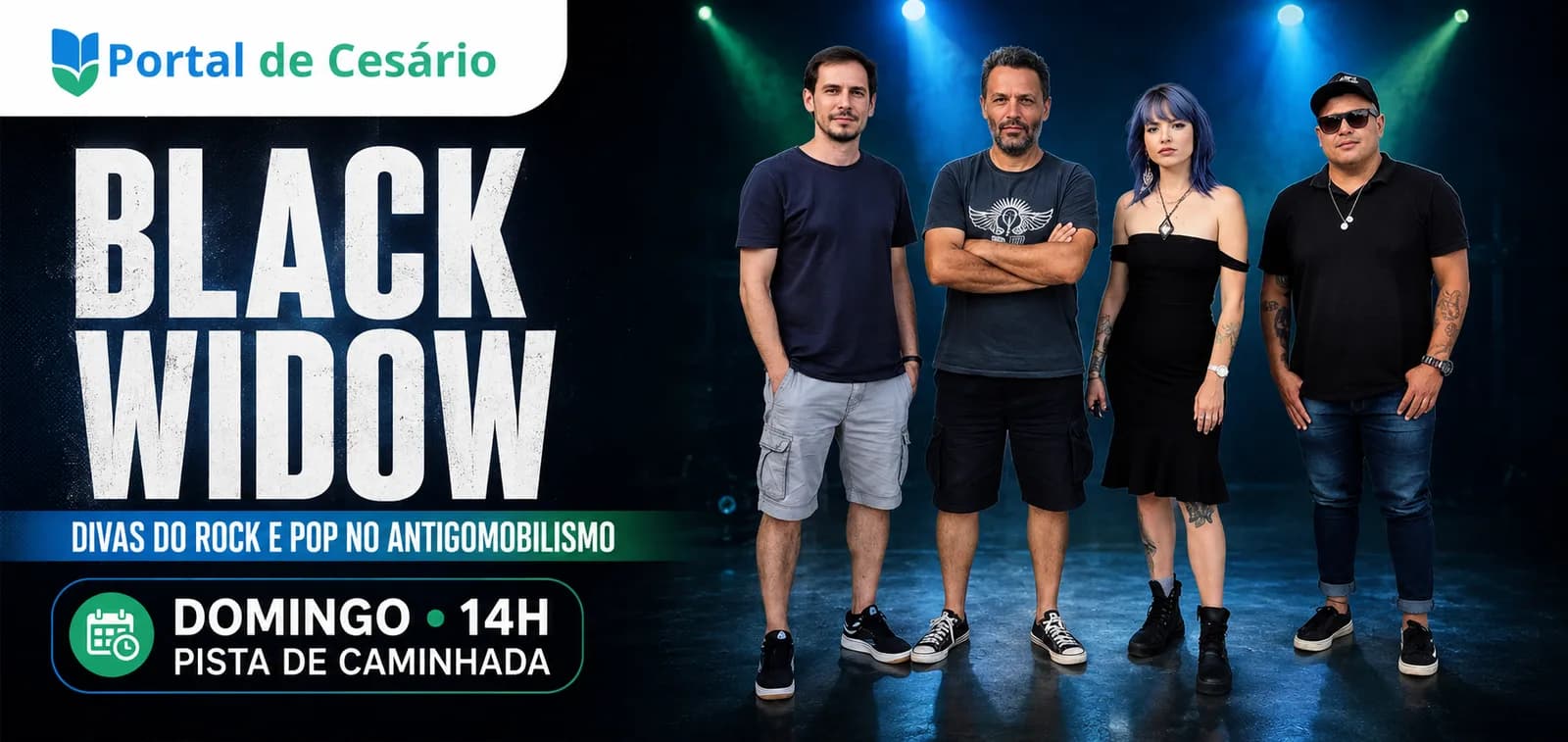 Black Widow leva homenagem às divas do rock e pop ao Antigomobilismo de Cesário Lange