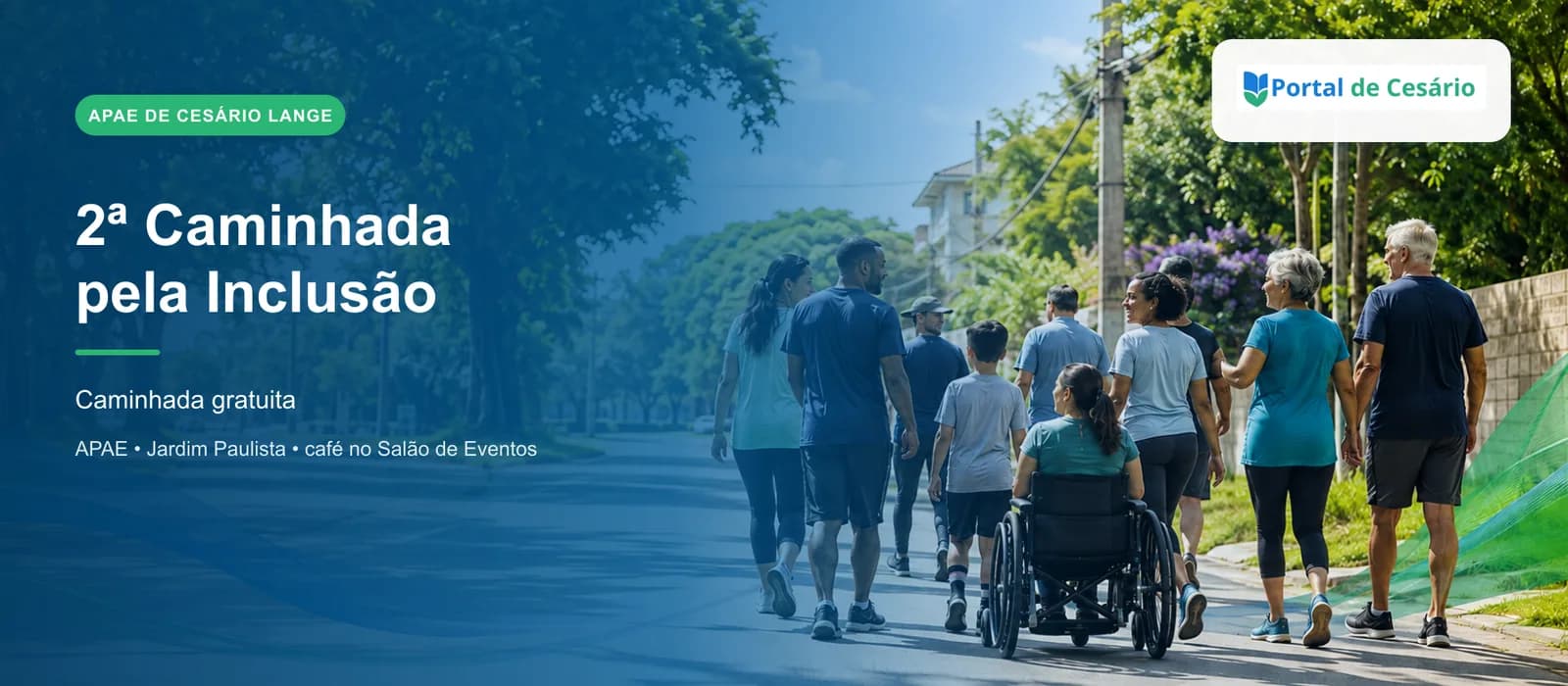 APAE de Cesário Lange convida a comunidade para a 2ª Caminhada pela Inclusão
