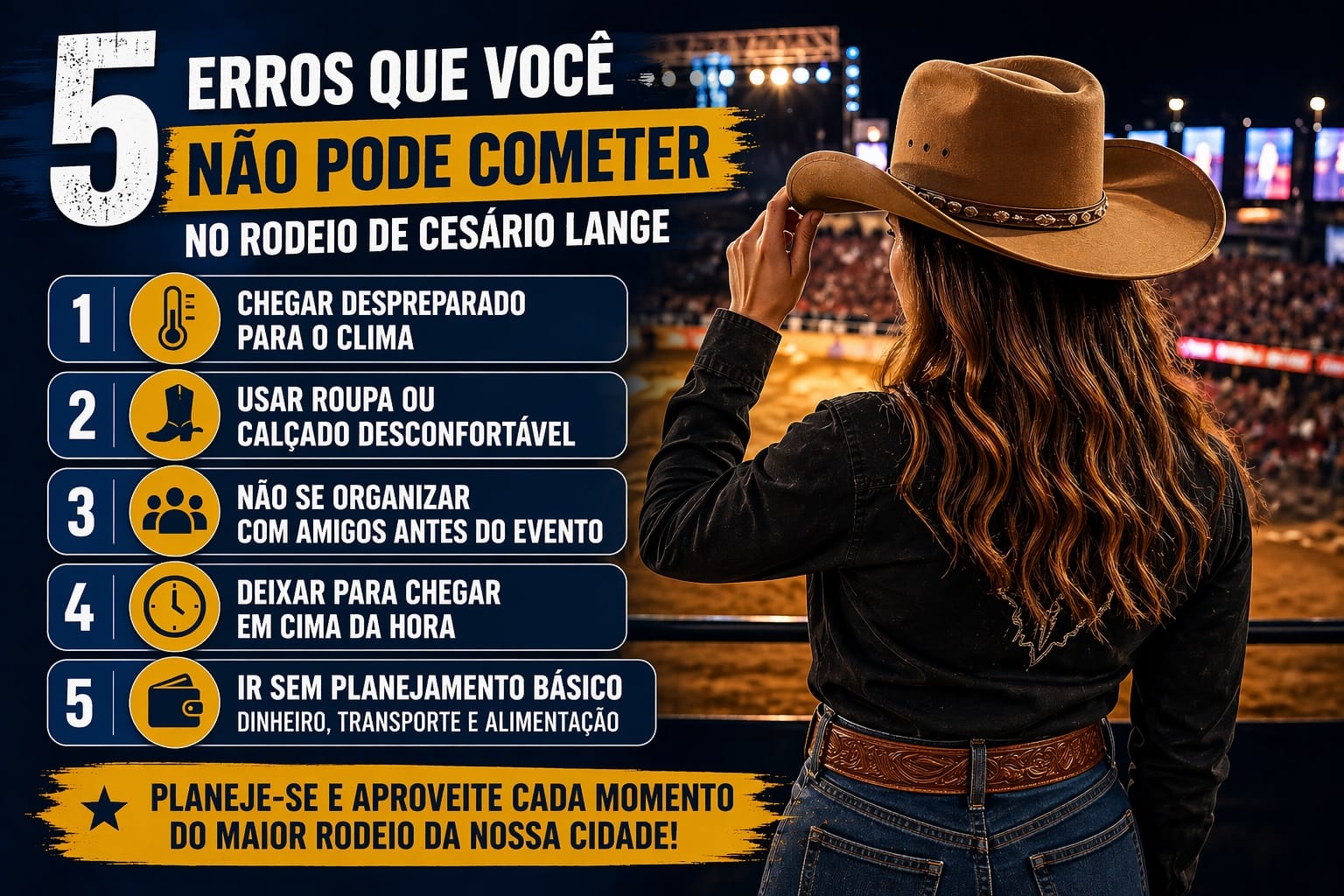 5 erros que você NÃO pode cometer no Rodeio de Cesário Lange 2026 - Cultura em Cesário Lange